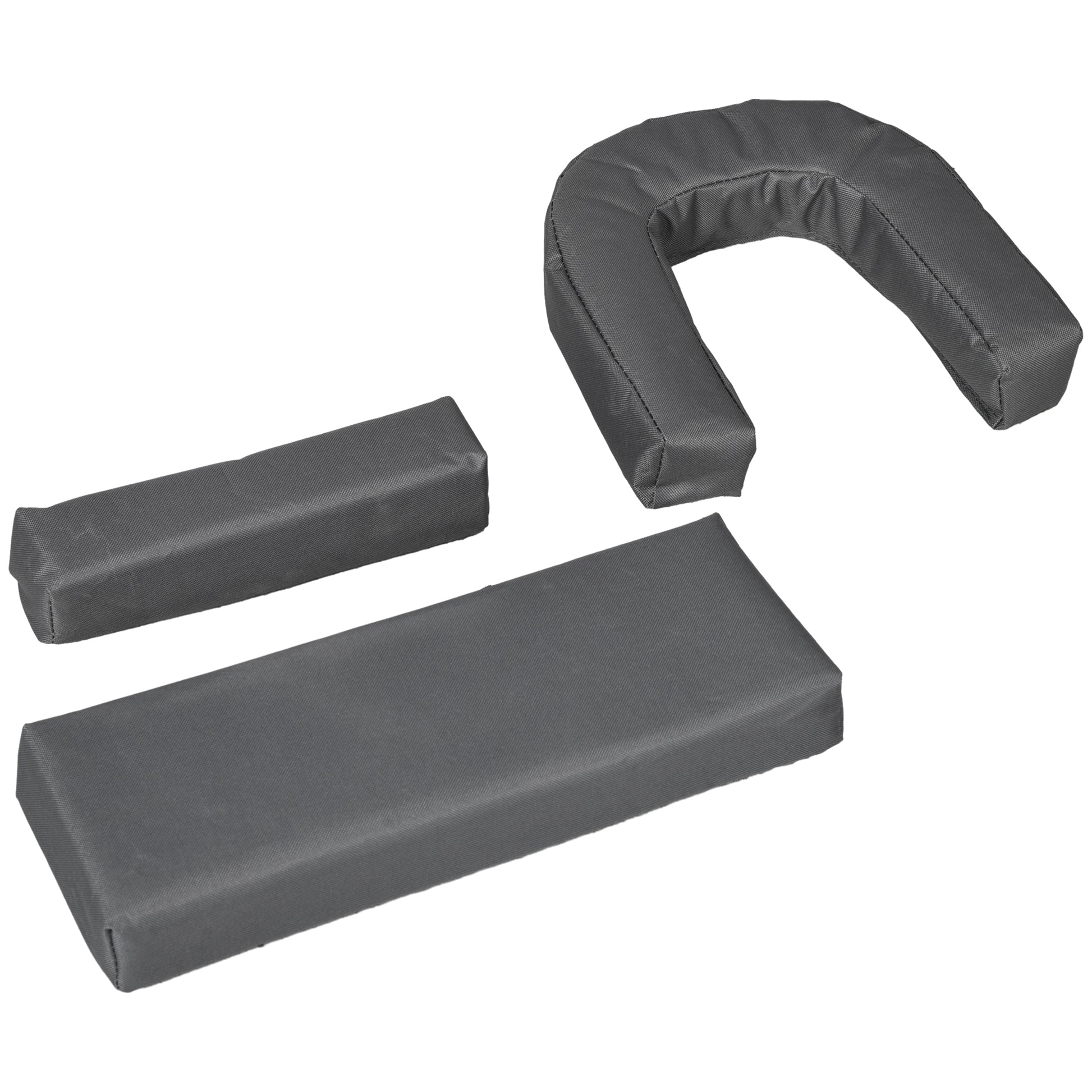 Outsunny Outdoor Folding Sun Lounger Set of 2 with Face Hole, 4 Level Adjustable Backrest Reclining Garden Lounger, Garden Recliner Sunbed with 600 D Oxford Cloth Seat and Pillow for Beach, Dark Grey