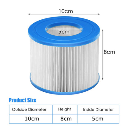 6 Pieces Hot Tub Filter Cartridges Compatible with Most Massage Pool