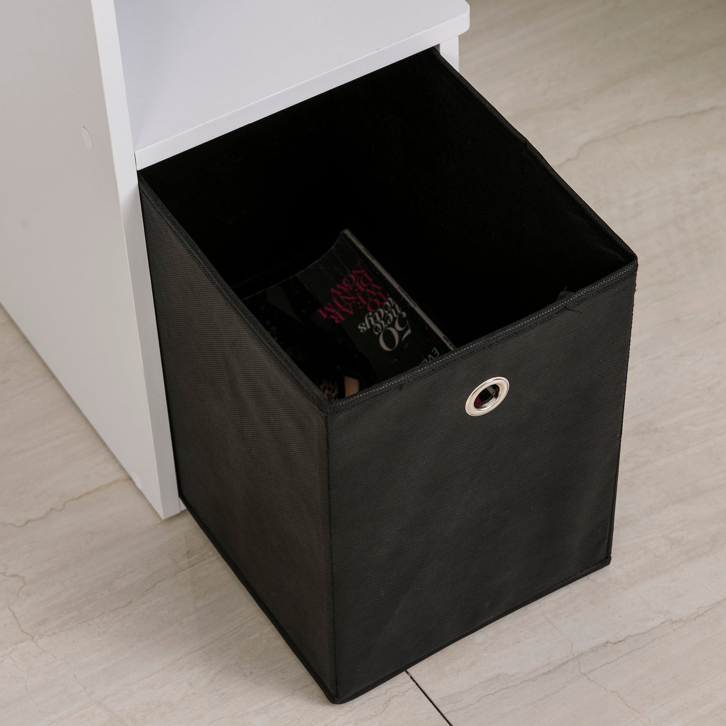 HOMCOM Compact Small Computer PC Desk with Sliding Keyboard Tray Storage Drawer Shelf Home Office Workstation Gaming Study White