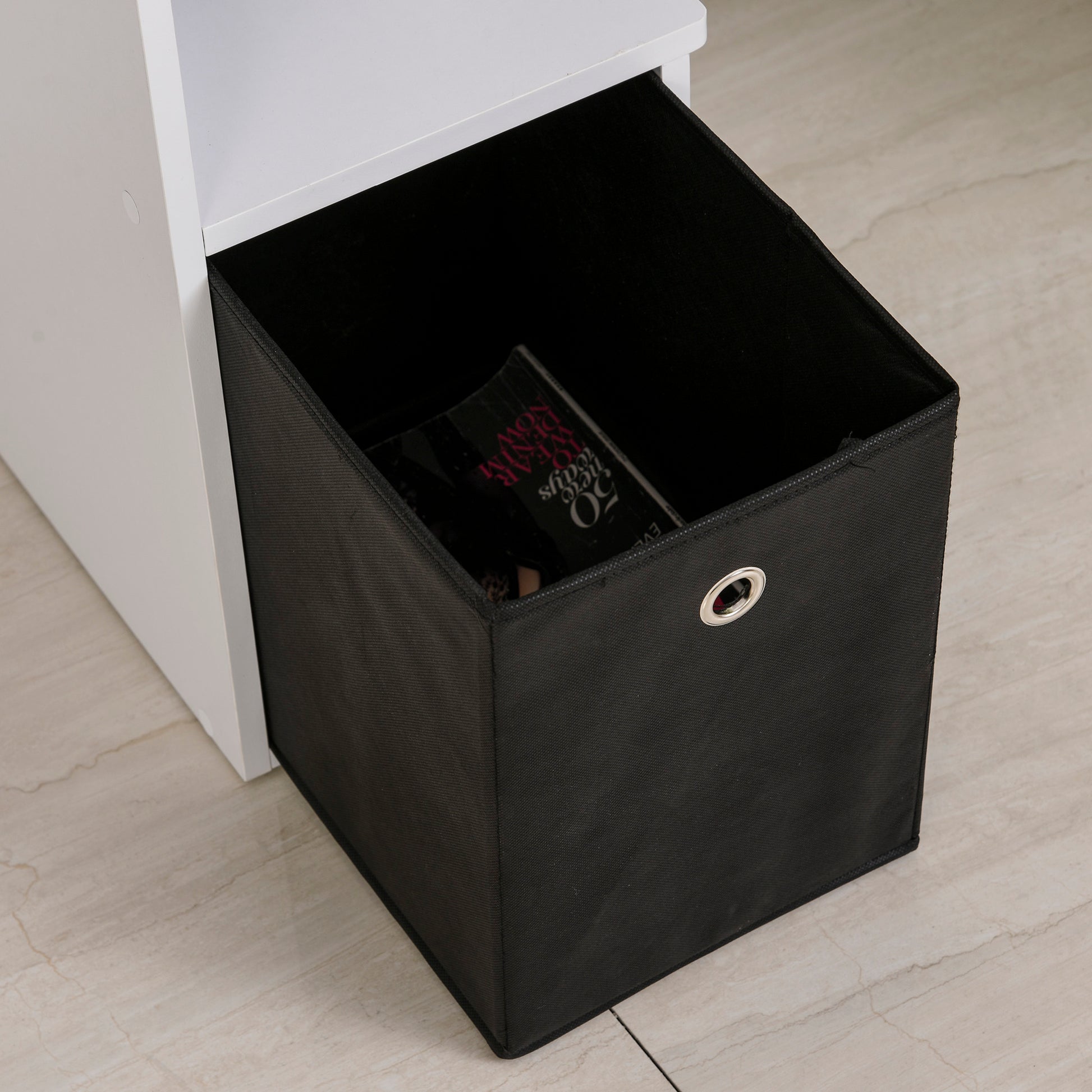 HOMCOM Compact Small Computer PC Desk with Sliding Keyboard Tray Storage Drawer Shelf Home Office Workstation Gaming Study White