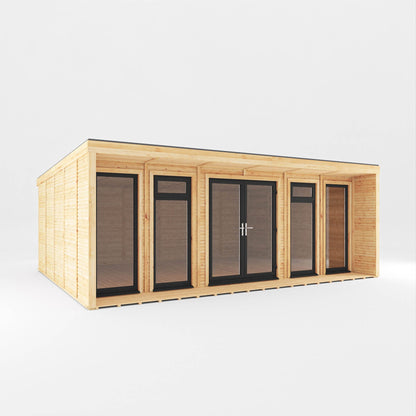 Sherwood Cresswell 6M X 4M Insulated Garden Room - (Upvc Windows & Doors) - Grey