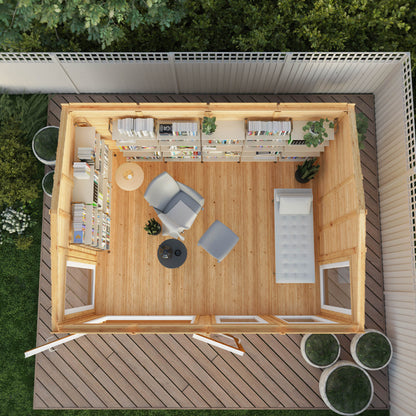 Sherwood Rufford 4M X 3M Insulated Garden Room - (Upvc Windows & Doors) - Oak