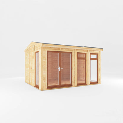 Sherwood Rufford 4M X 3M Insulated Garden Room - (Upvc Windows & Doors) - Oak