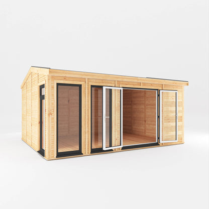 Sherwood Rufford 5M X 4M Insulated Garden Room - (Upvc Windows & Doors) - Grey