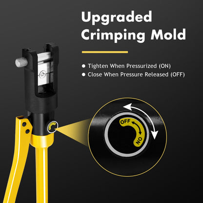 16 Tons 11 Dies Hydraulic Wire Terminal Crimper Tool with Carry Case