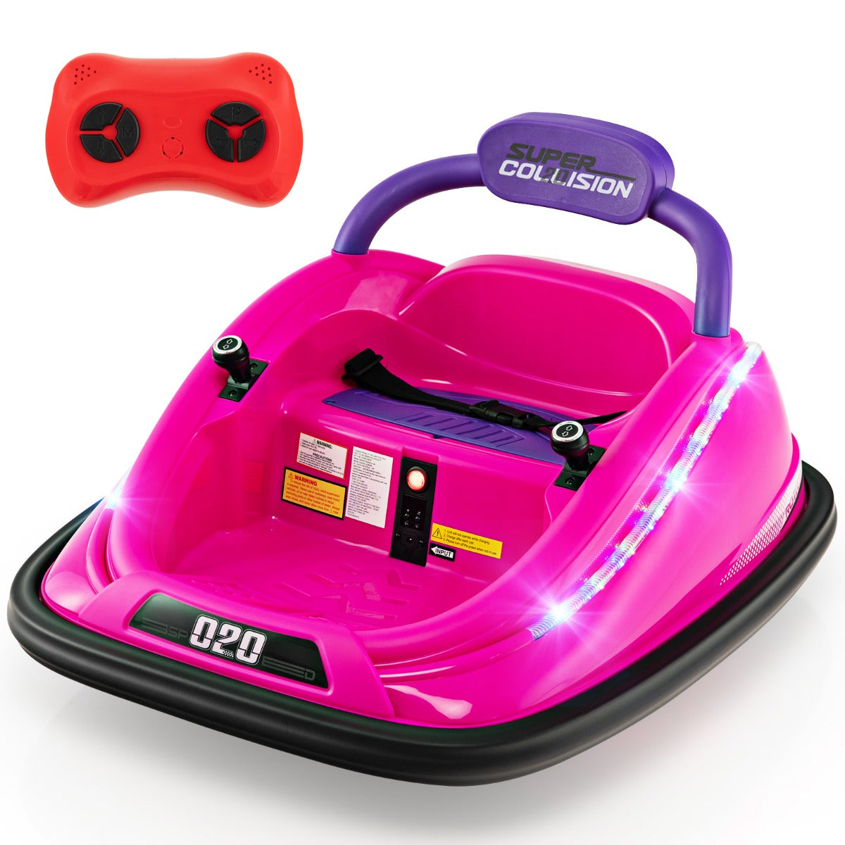 Electric Bumper Car with Remote Control-Pink