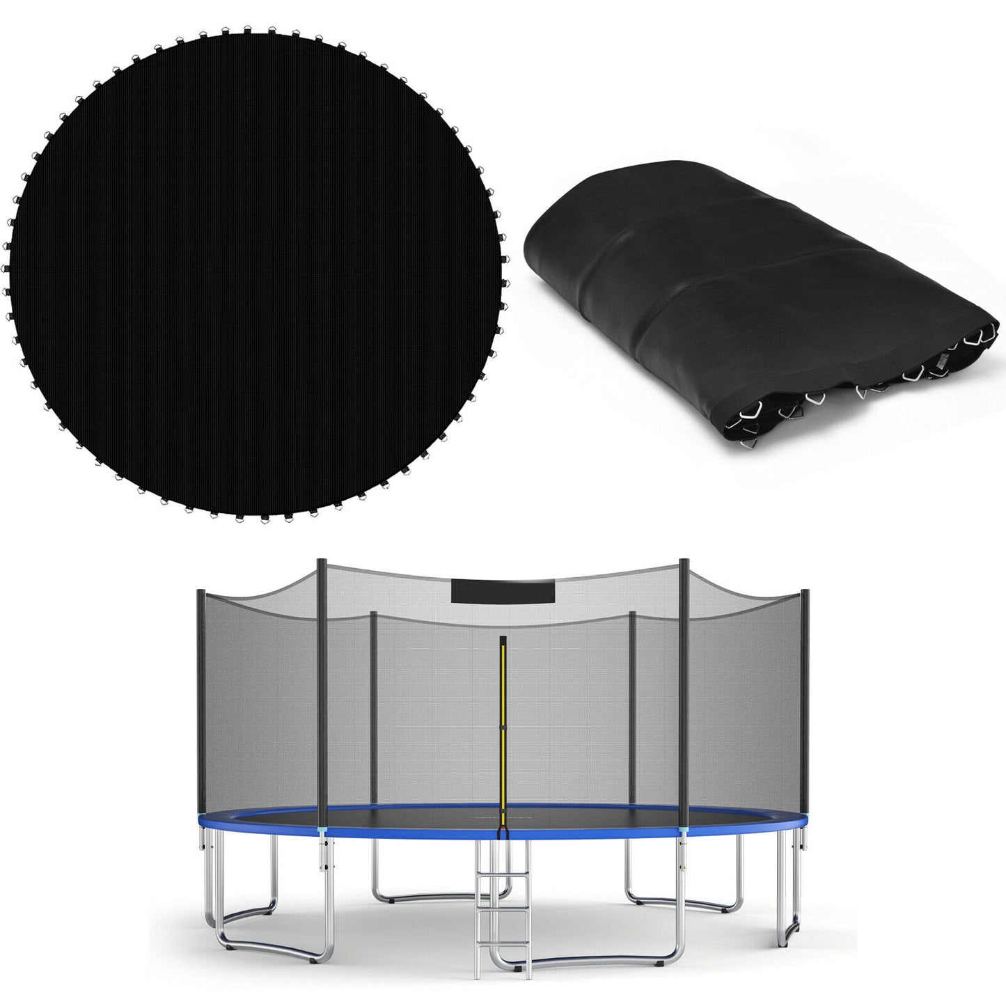 8/10FT Replacement Trampoline Mat with Metal V-Hooks, Spring Not Included-8FT
