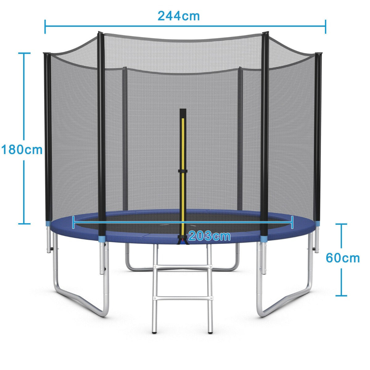 8/10/12FT Replacement Trampoline Mat with Metal V-Hooks-8FT