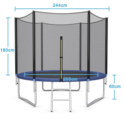 8/10/12FT Replacement Trampoline Mat with Metal V-Hooks-8FT