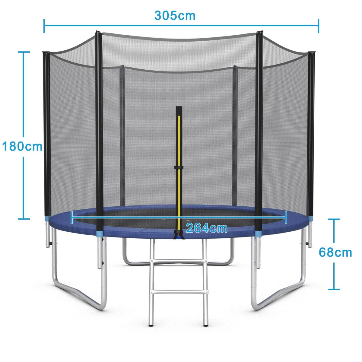 8/10/12FT Replacement Trampoline Mat with Metal V-Hooks-10FT