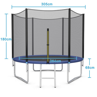 8/10/12FT Replacement Trampoline Mat with Metal V-Hooks-10FT