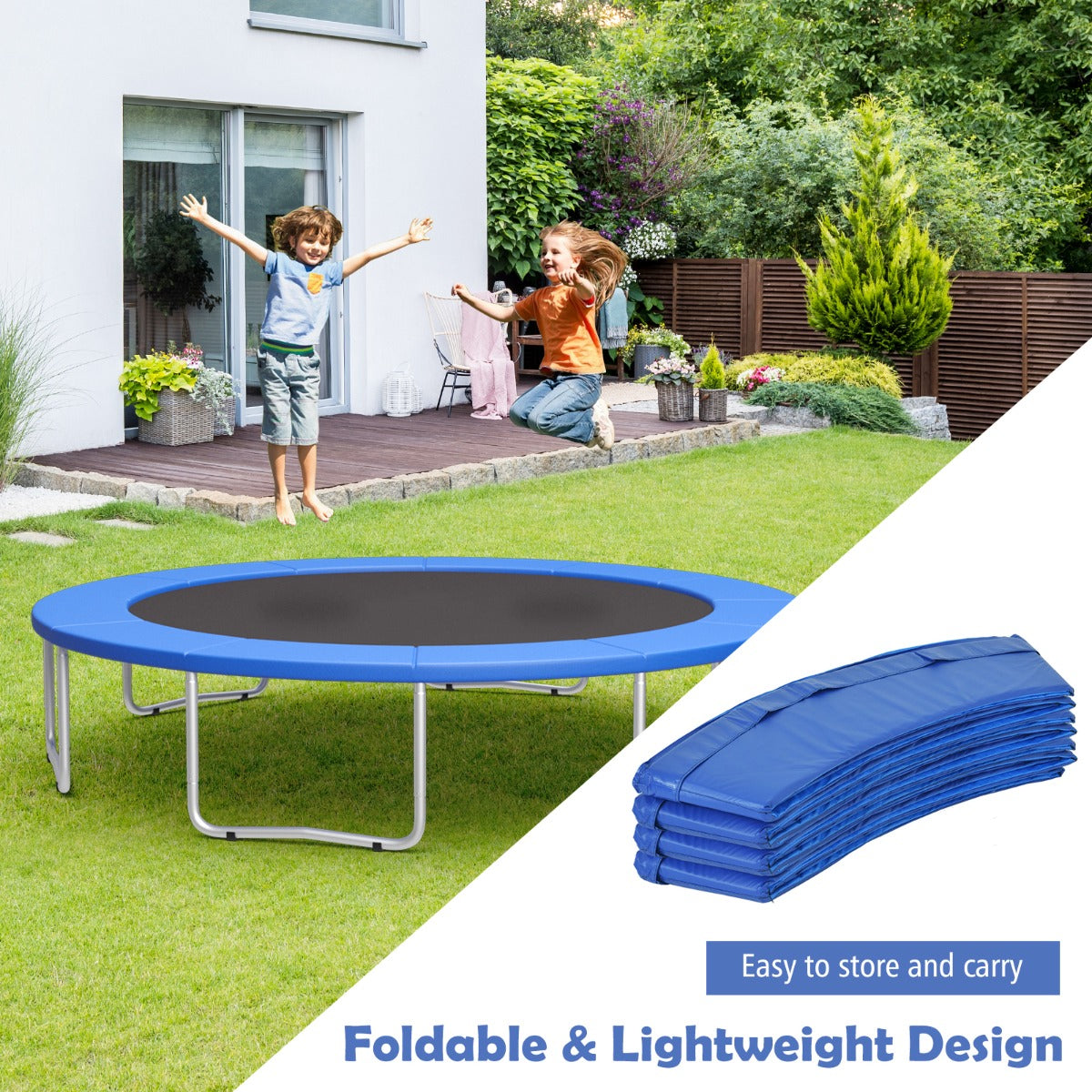 14 FeeT Trampoline Replacement Safety Pad-Blue