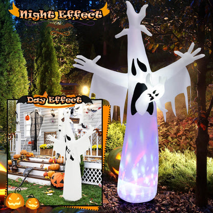 8 Feet Giant Halloween Inflatable Ghost Outdoor with LED Light