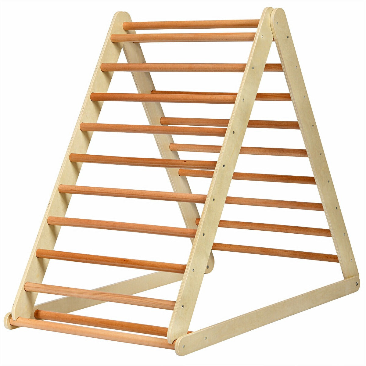 Wooden Climbing Ladder with Ramp for Kindergarten or Home-Natural ...