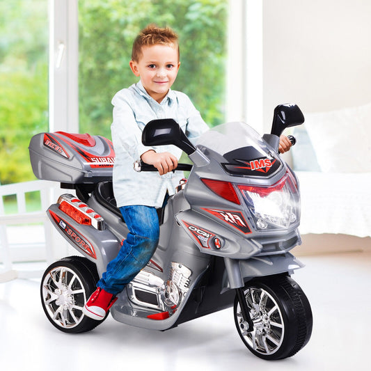 Children's Electric Motorcycle 6V with Music-Grey