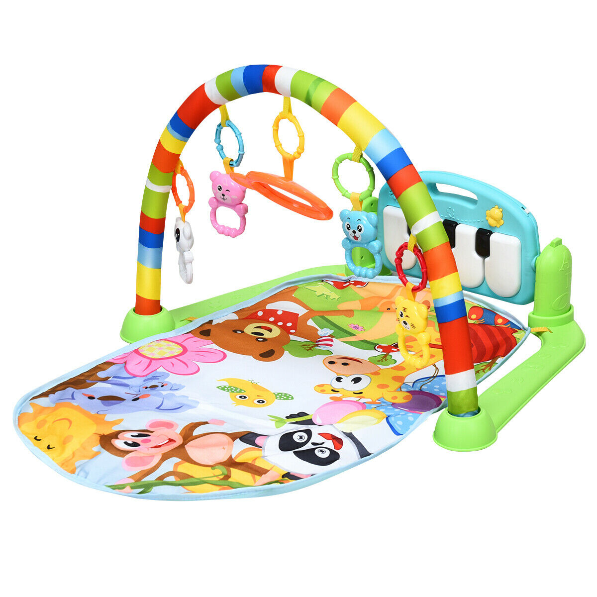 Baby Play Mat with Lights and  Music for Newborn-Colourful