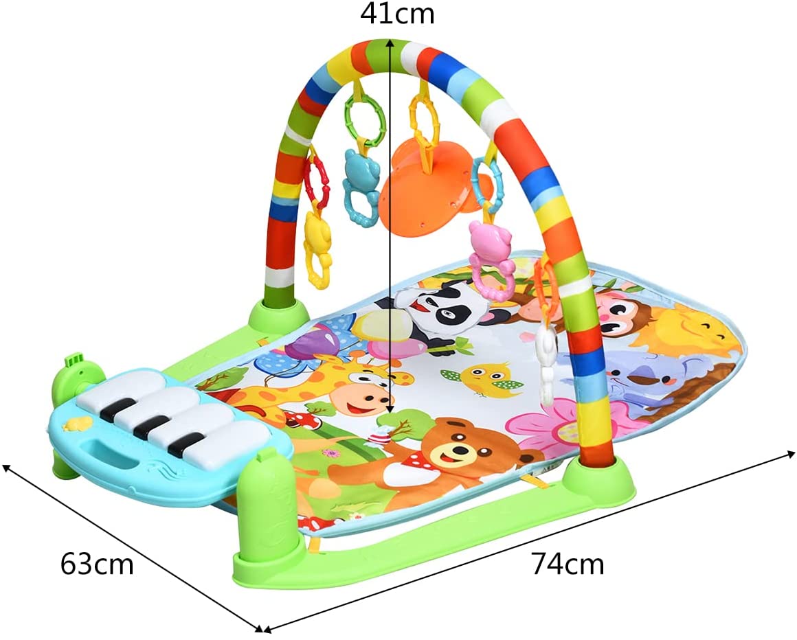 Baby Play Mat with Lights and  Music for Newborn-Colourful