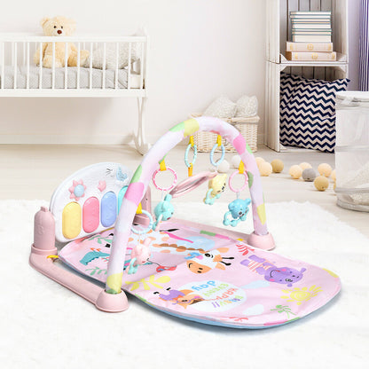 Baby Play Mat with Lights and  Music for Newborn-Pink