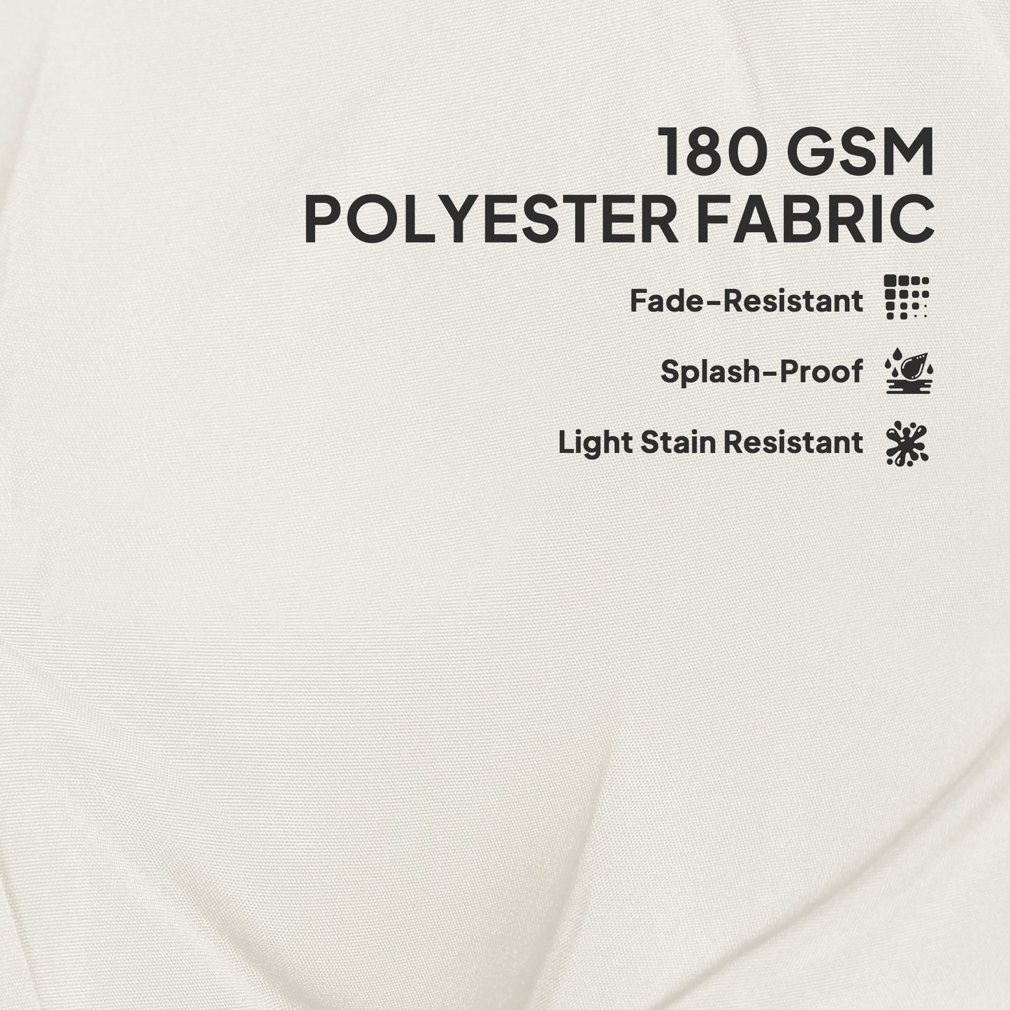 Outsunny Set of Four Padded Garden Seat Cushions - White