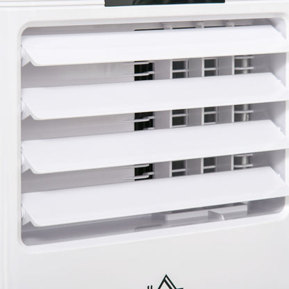 HOMCOM 10000 BTU Mobile Air Conditioner Portable AC Unit for Cooling Dehumidifying Ventilating with Remote Controller, LED Displa, White