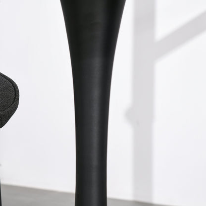 HOMCOM Modern Round Dining Table Leisure Coffee Bistro Table with Metal Base for Kitchen & Dining Room Brown