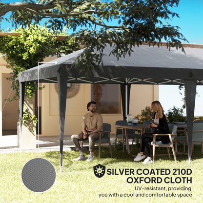 Outsunny 6 x 3 m Pop-Up Steel Frame Gazebo Grey