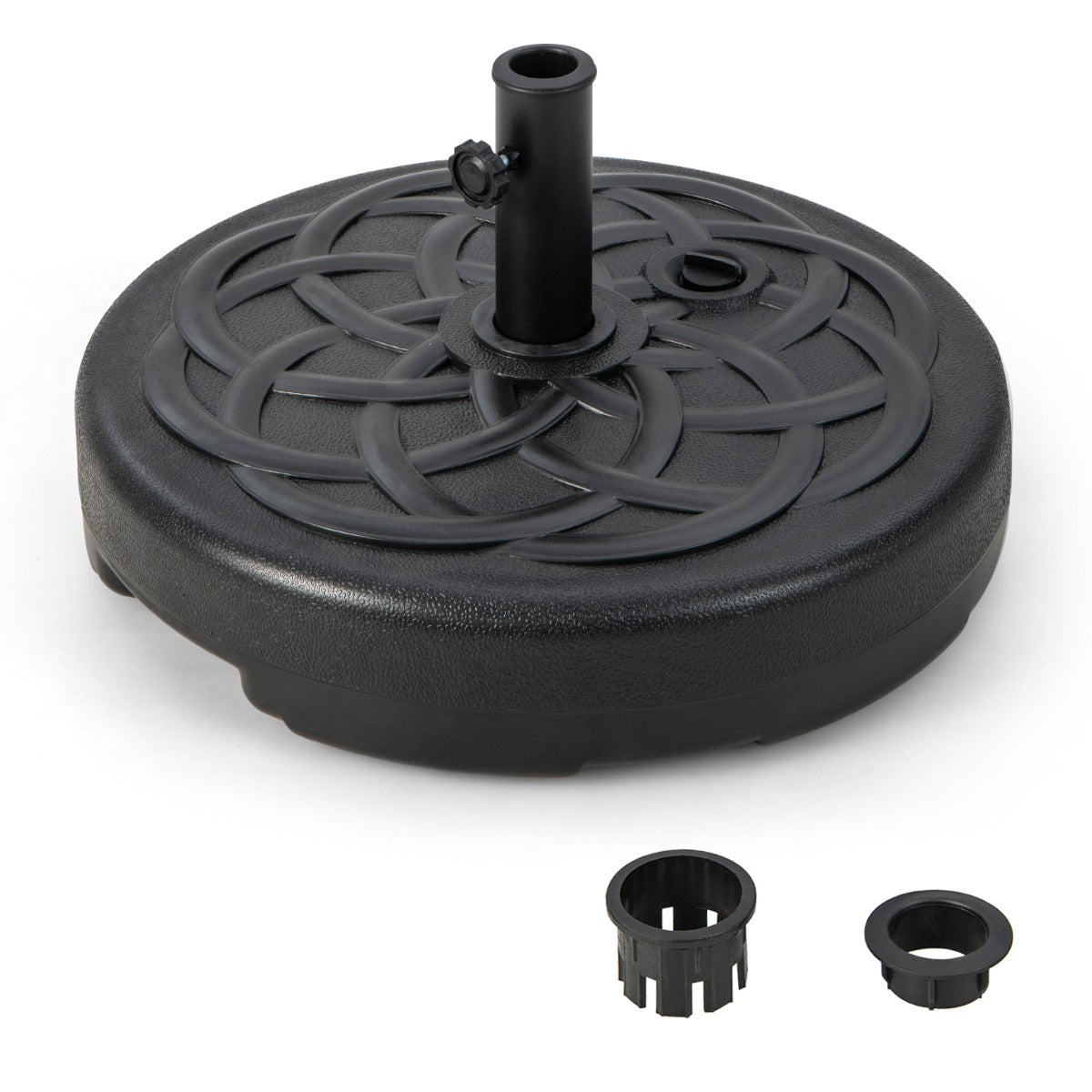 Fillable Round Umbrella Base Stand for Yard Garden Poolside