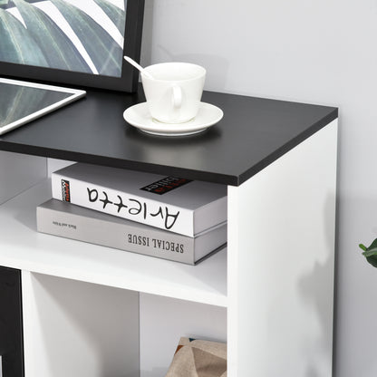 HOMCOM Mobile File Cabinet Home Office Lateral Filing Cabinet, Printer Stand with Open  Shelves, Storage Organizer with Lockable Drawer, Black