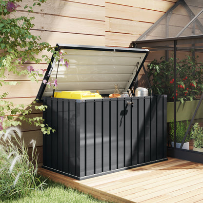 Outsunny 400L Galvanised Steel Garden Storage Box
