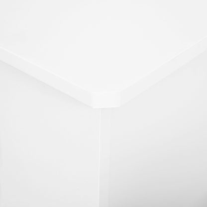 HOMCOM MDF White Painted Radiator Cover Slatted Cabinet Shelving Display Horizontal Style Modern Piece 172L x 19W x 81H cm