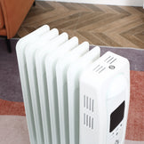 HOMCOM 1630W Digital Oil Filled Radiator, 7 Fin, Portable Electric Hea ...