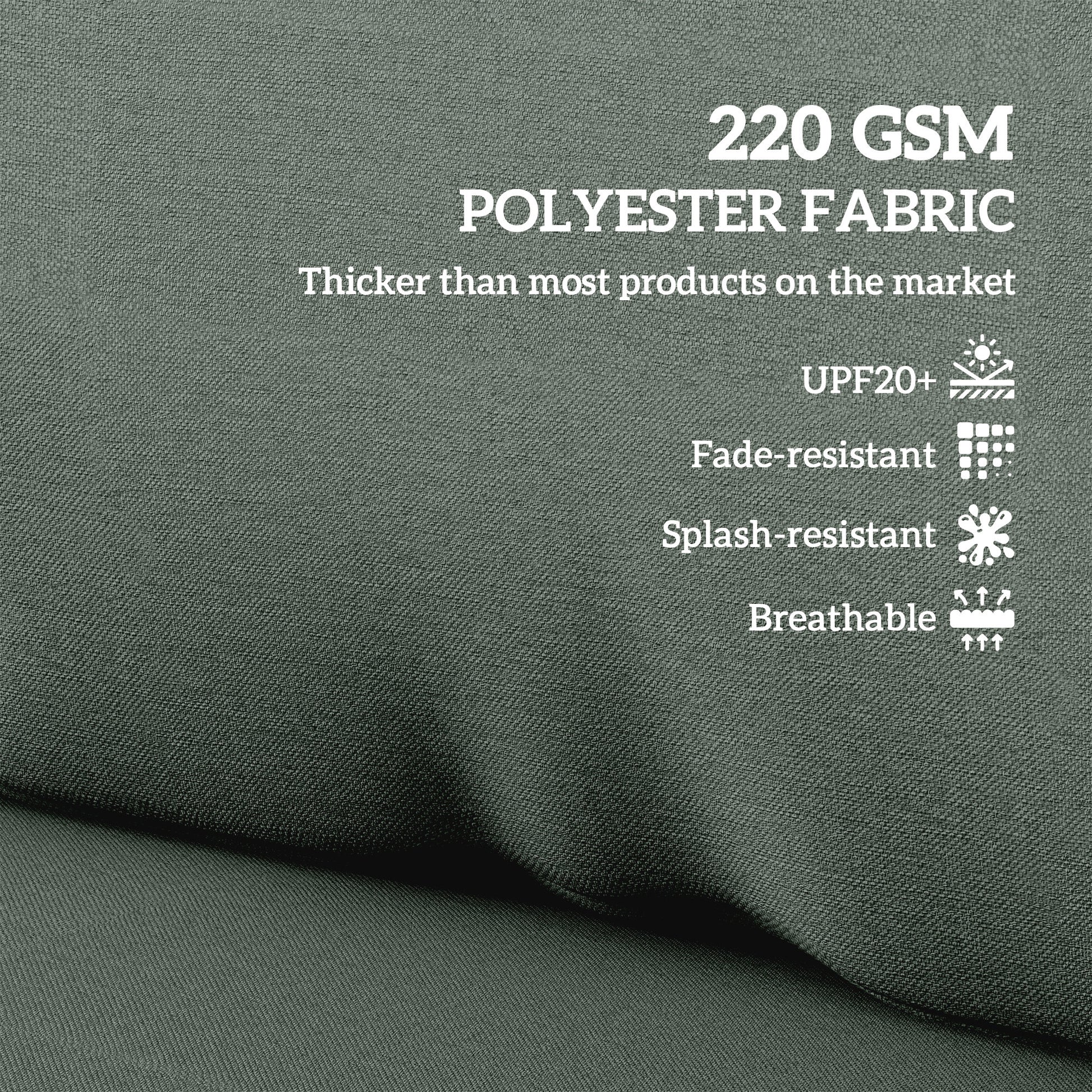 Outsunny Two Piece Seat Pallet and Back Cushions - Charcoal Grey