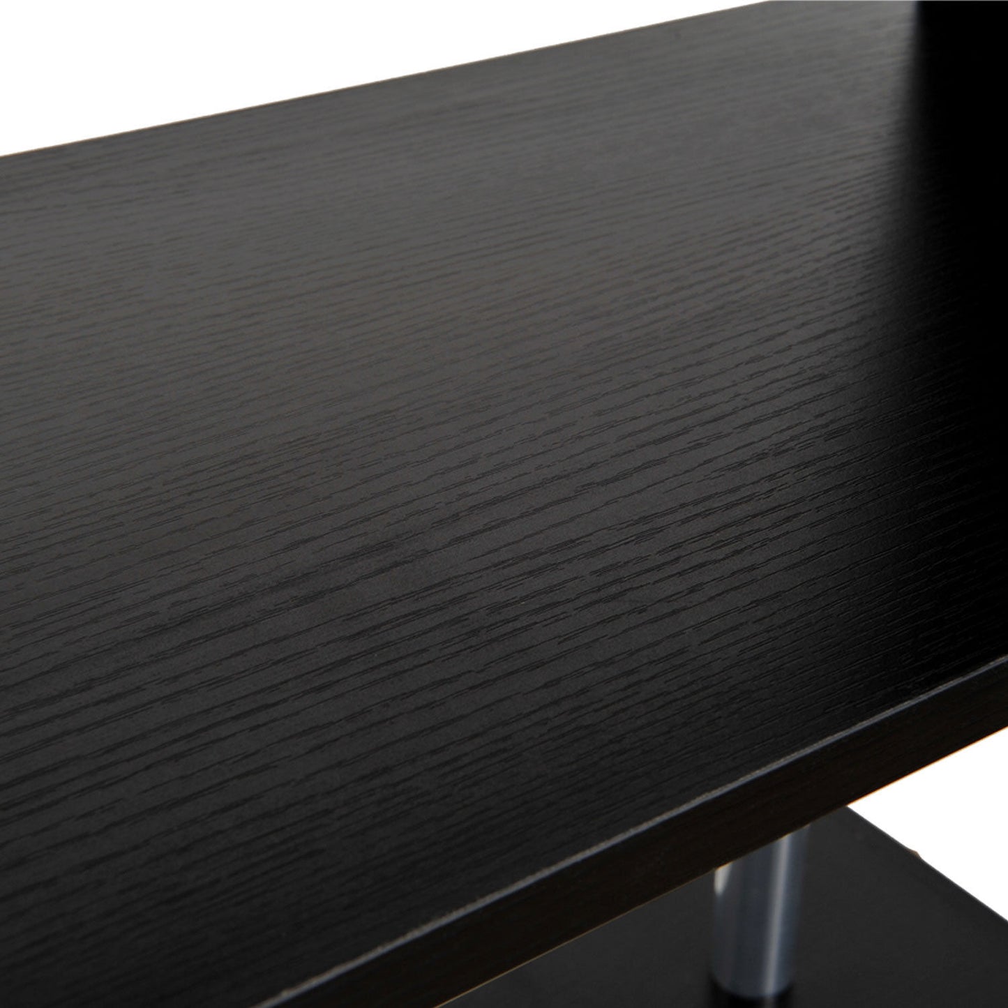 HOMCOM Wooden S Shape Bookcase Bookshelf Dividers Storage Display Unit Black