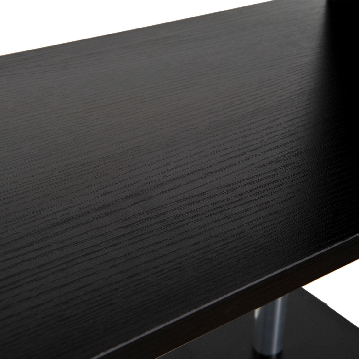 HOMCOM Wooden S Shape Bookcase Bookshelf Dividers Storage Display Unit Black