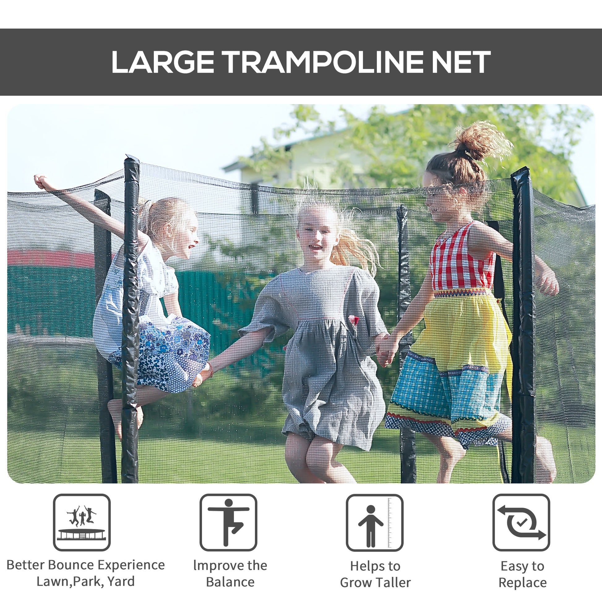 Homcom  8ft Trampoline Replacement Net