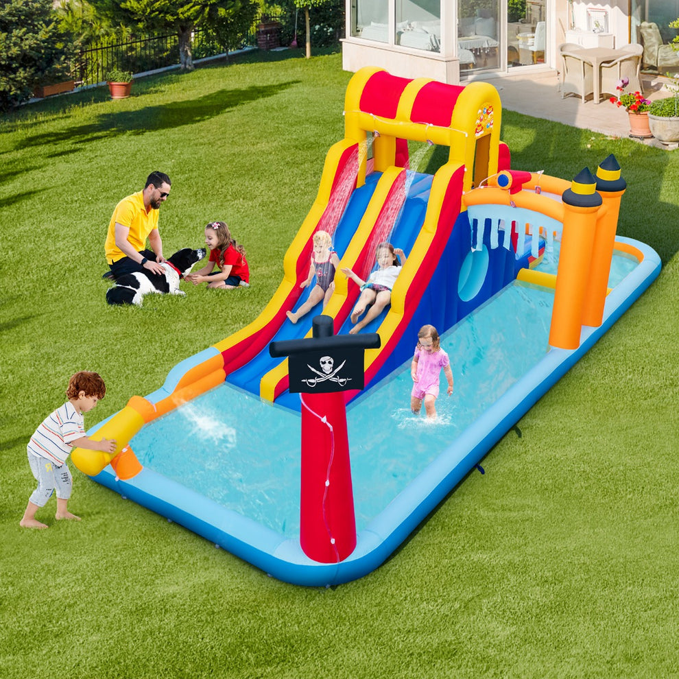 Water Slide with Splash Pools and Dual Slides – GardenArch