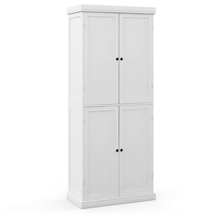 4 Door Freestanding Kitchen Pantry Buffet Cabinet-White