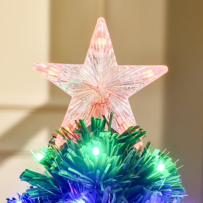 HOMCOM 3ft 90cm Fiber Optic Xmas Tree Artificial Christmas Tree