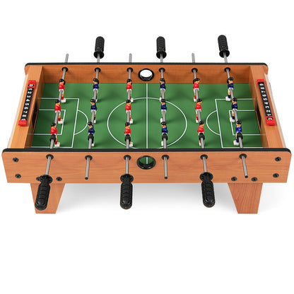 Wooden Table Football Set with Footballs, Suitable for Adults and Kids