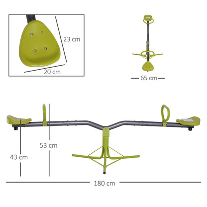 HOMCOM Kids Children 360 Degree Rotating Seesaw Swivel Playground Equipment Garden Outdoor Indoor