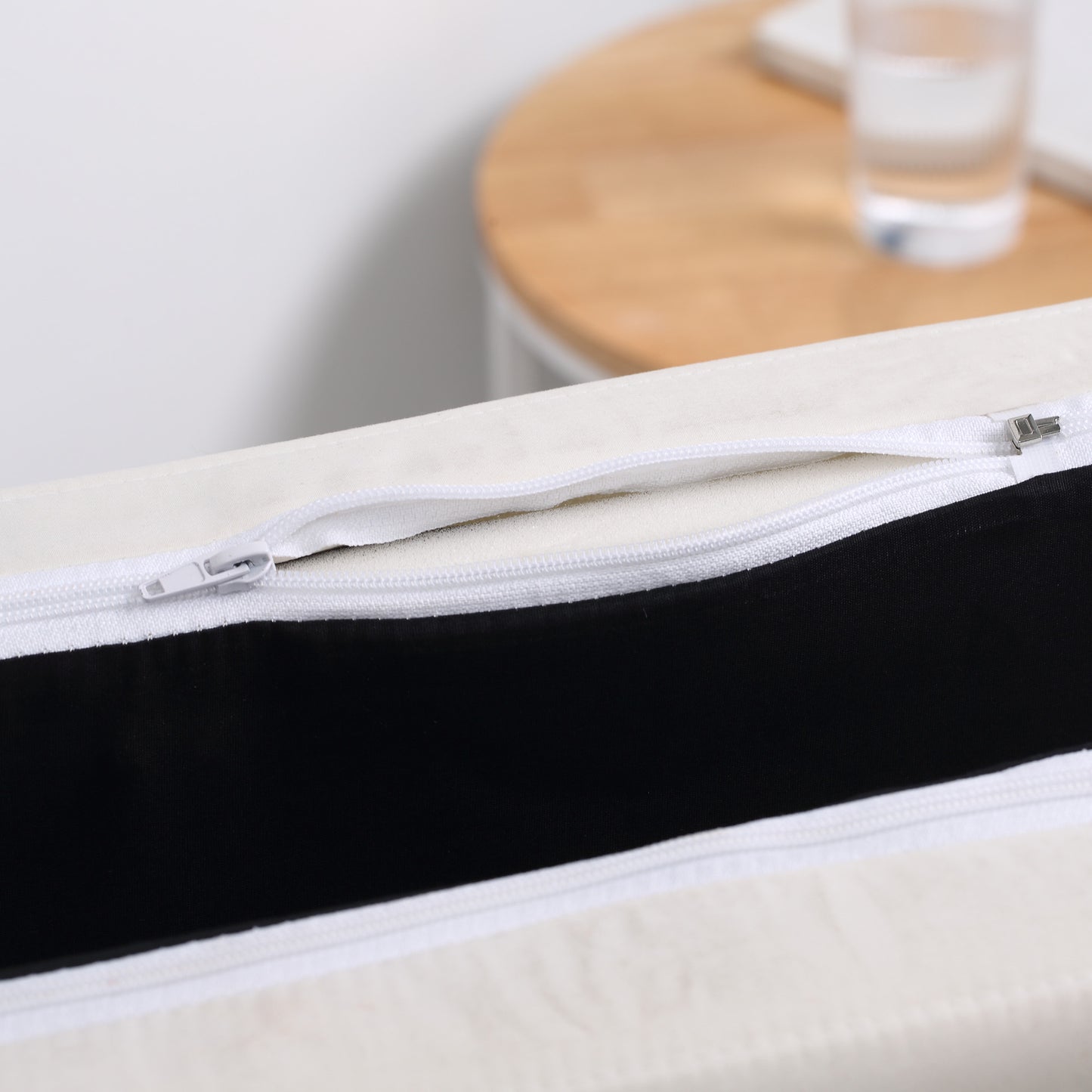 HOMCOM Folding Bed with 8cm Mattress, Portable Foldable Guest Bed with Adjustable Backrest, Metal Frame on Wheels, Brown