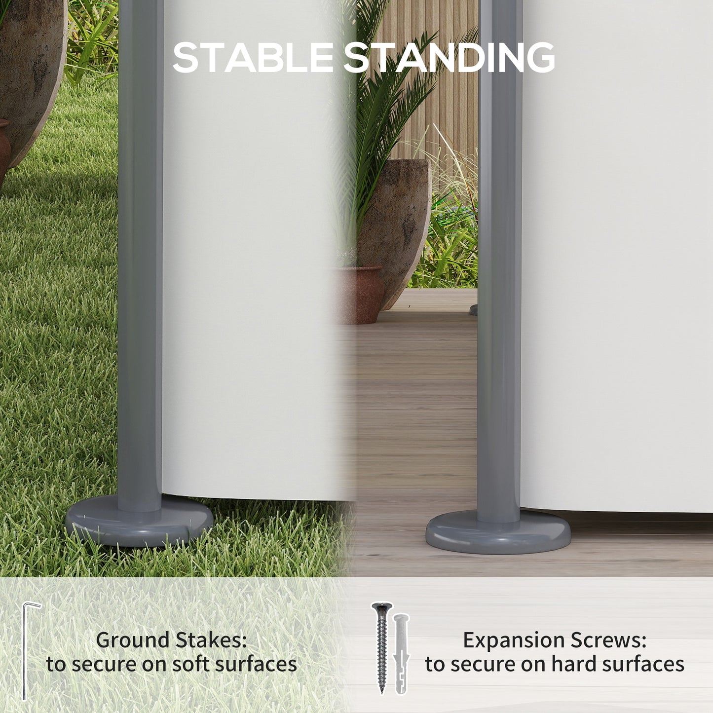 Outsunny 3 x 4m Metal Frame, Two-Tier Roof Gazebo - Cream White