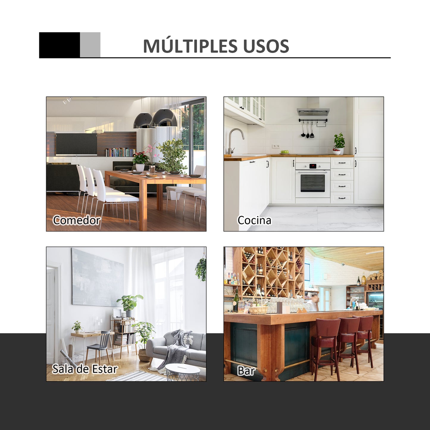 HOMCOM Bar Table ?60cm Adjustable Height Round Bistro Table w/ Swivel Top Metal Frame Counter Surface Stylish Kitchen Conservatory White