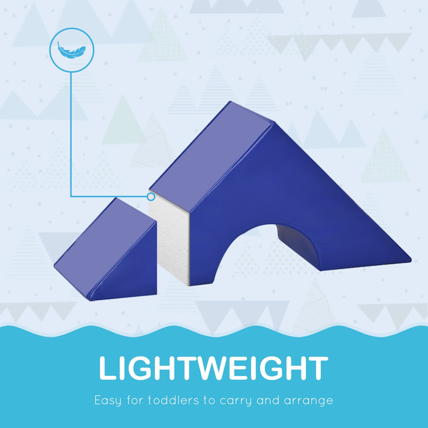 HOMCOM 11 Piece Soft Play Blocks Kids Climb and Crawl Gym Toy Foam Building and Stacking Blocks Non-Toxic Learning Play Set Activity Toy Brick