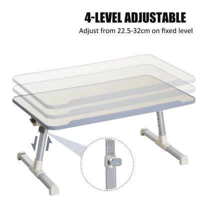 HOMCOM Foldable Laptop Stand Notebook PC Bed Table Desk Portable Height & Angle Adjustable