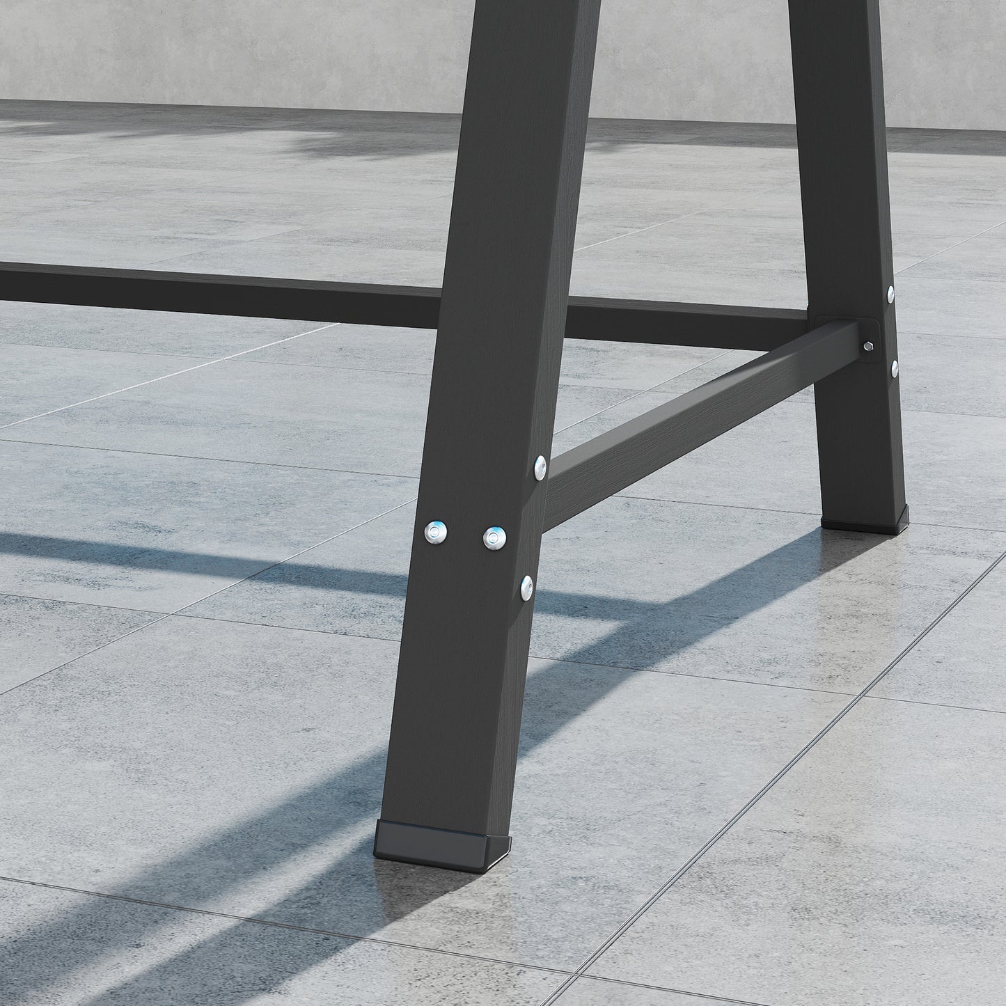 Outsunny Three-Seater Garden Swing Bench, with Adjustable Canopy - Dark Grey