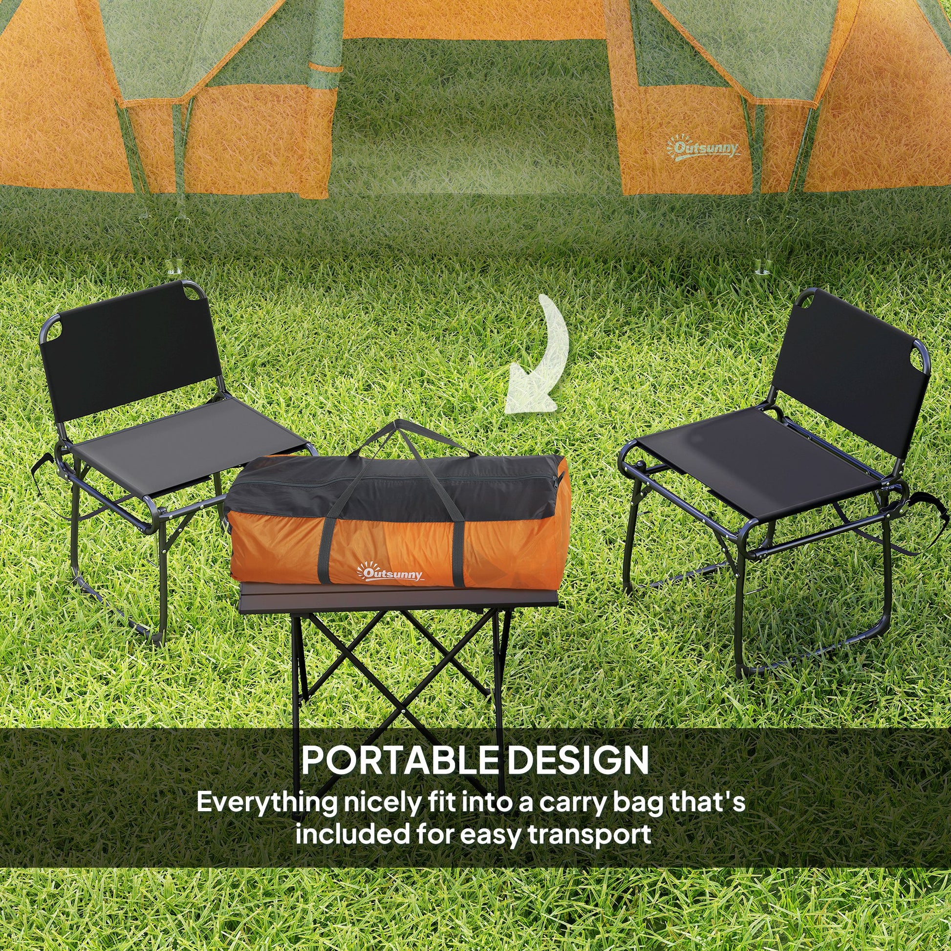 Outsunny 5-6 Man Dome Camping Tent - Orange