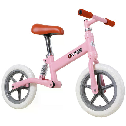 HOMCOM Toddler Balance Bike No Pedal Walk Training Pink