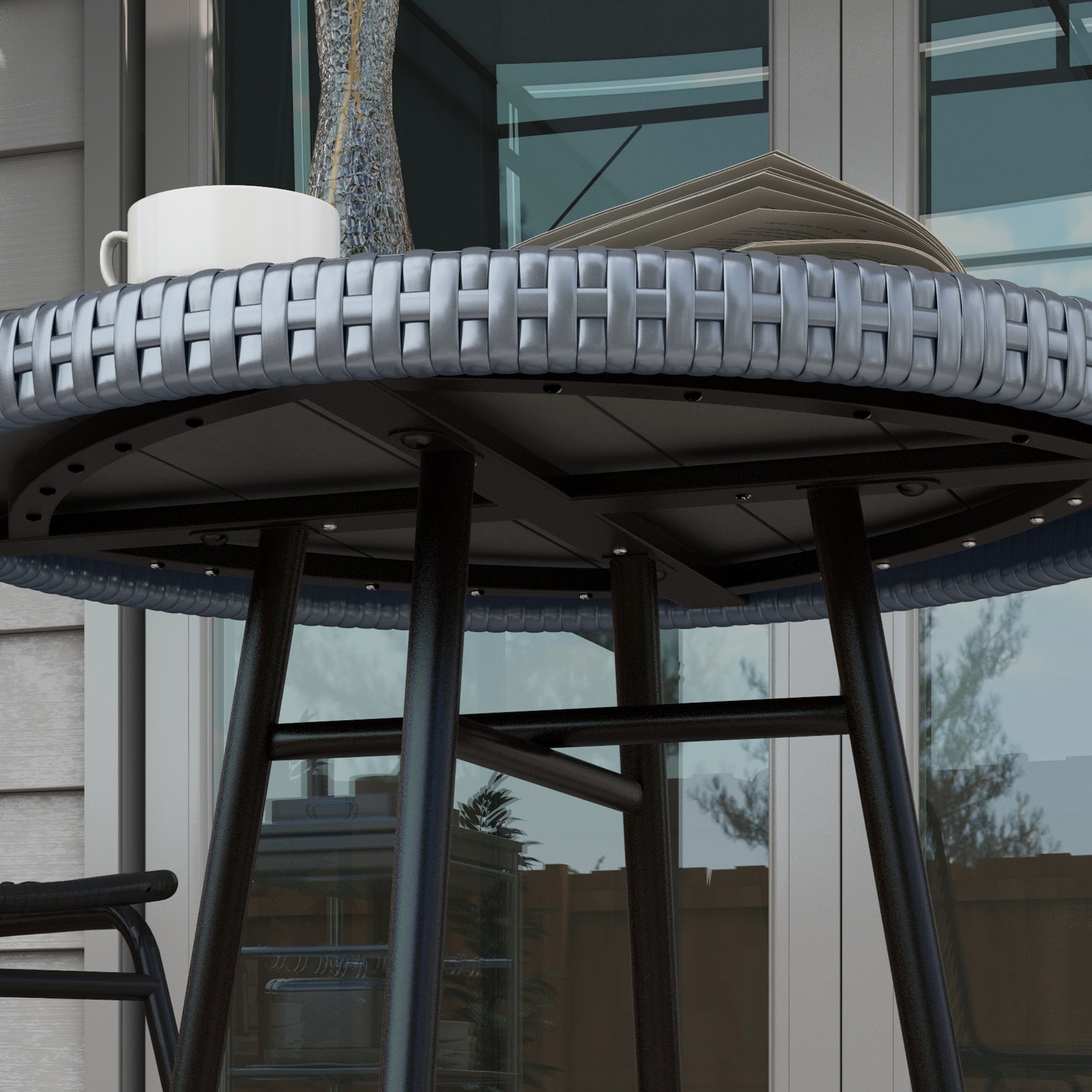 outsunny-pe-rattan-side-table-grey