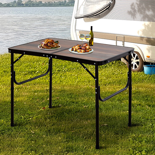 outsunny-3ft-height-adjustable-mdf-folding-camping-table